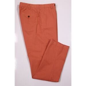 Sid Mashburn Salmon Orange Flat Front Cotton Chino Pants Trousers 30x31